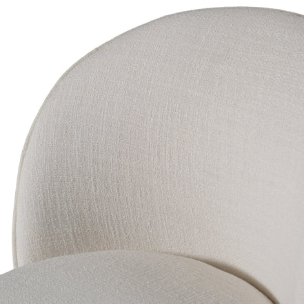 Correa - Modern White Fabric Swivel Dining Chair - image 5