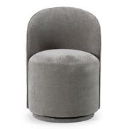 Correa - Modern Dove Grey Fabric Swivel Dining Chair - image 2