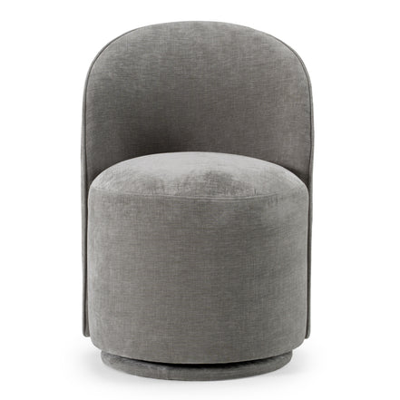 Correa - Modern Dove Grey Fabric Swivel Dining Chair - image 2