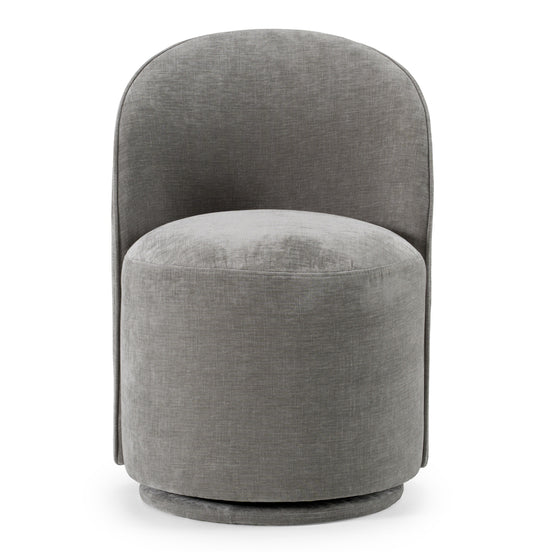 Correa - Modern Dove Grey Fabric Swivel Dining Chair - image 2