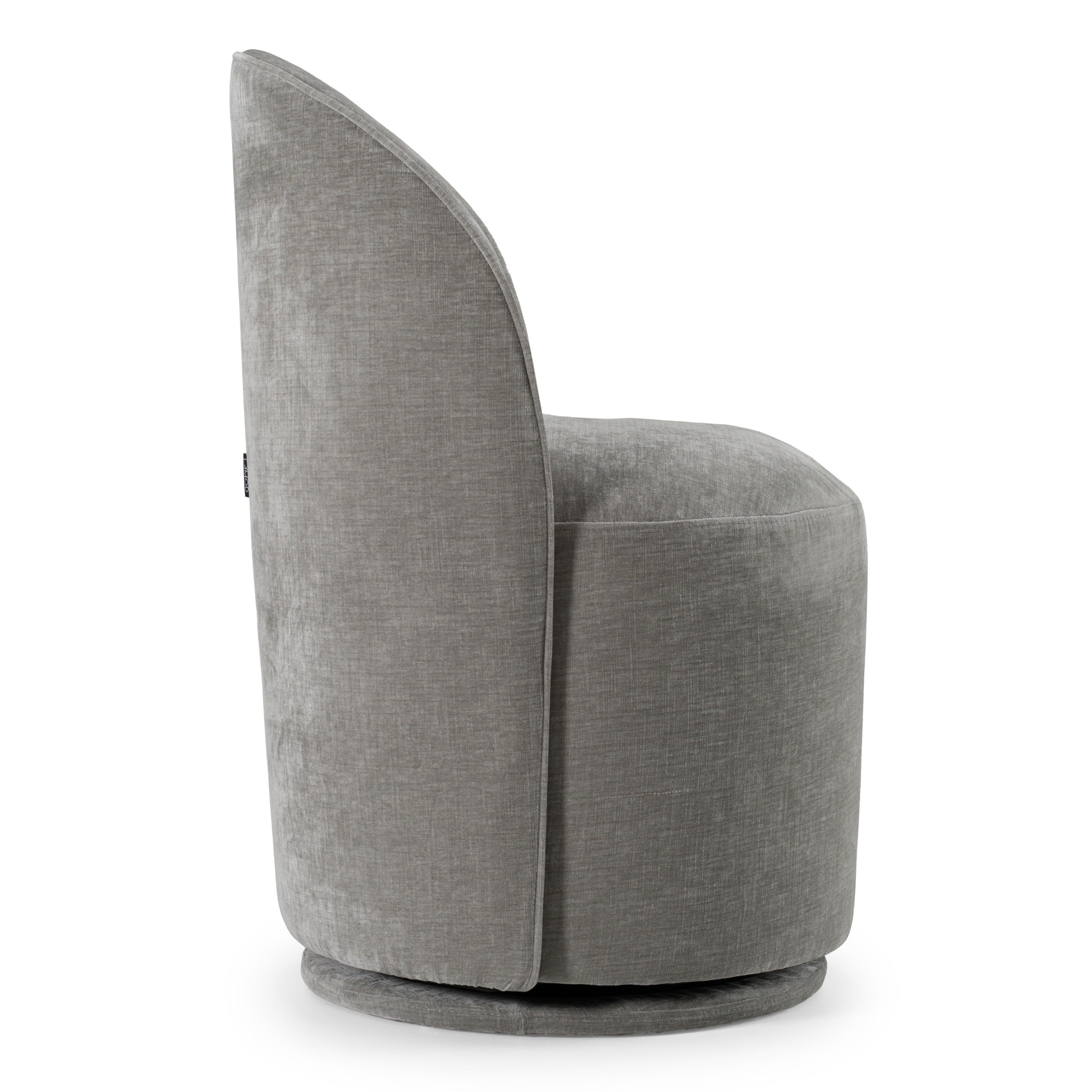 Correa - Modern Dove Grey Fabric Swivel Dining Chair - image 3