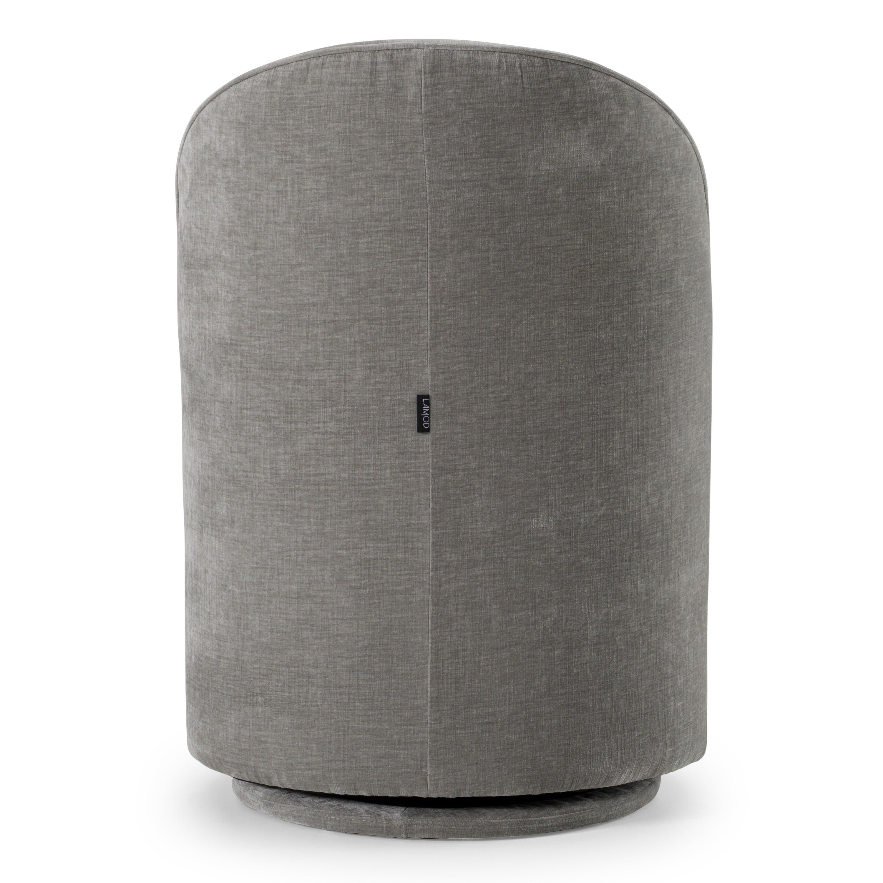 Correa - Modern Dove Grey Fabric Swivel Dining Chair - image 4