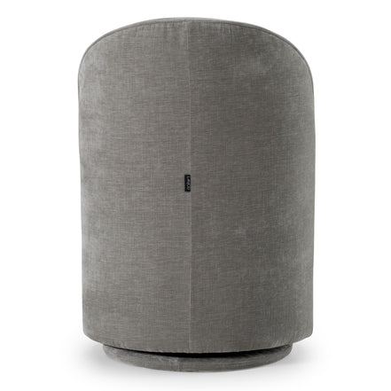 Correa - Modern Dove Grey Fabric Swivel Dining Chair - image 4