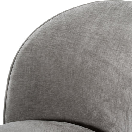 Correa - Modern Dove Grey Fabric Swivel Dining Chair - image 5