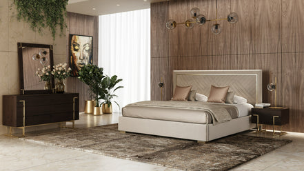 Moontide Modern Smoked Ash & Gold Nightstand - image 5