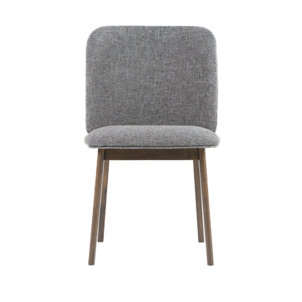 Costello - Mid-Century Modern Grey Fabric + Wenge Dining Chair (Set of 2) - image 3