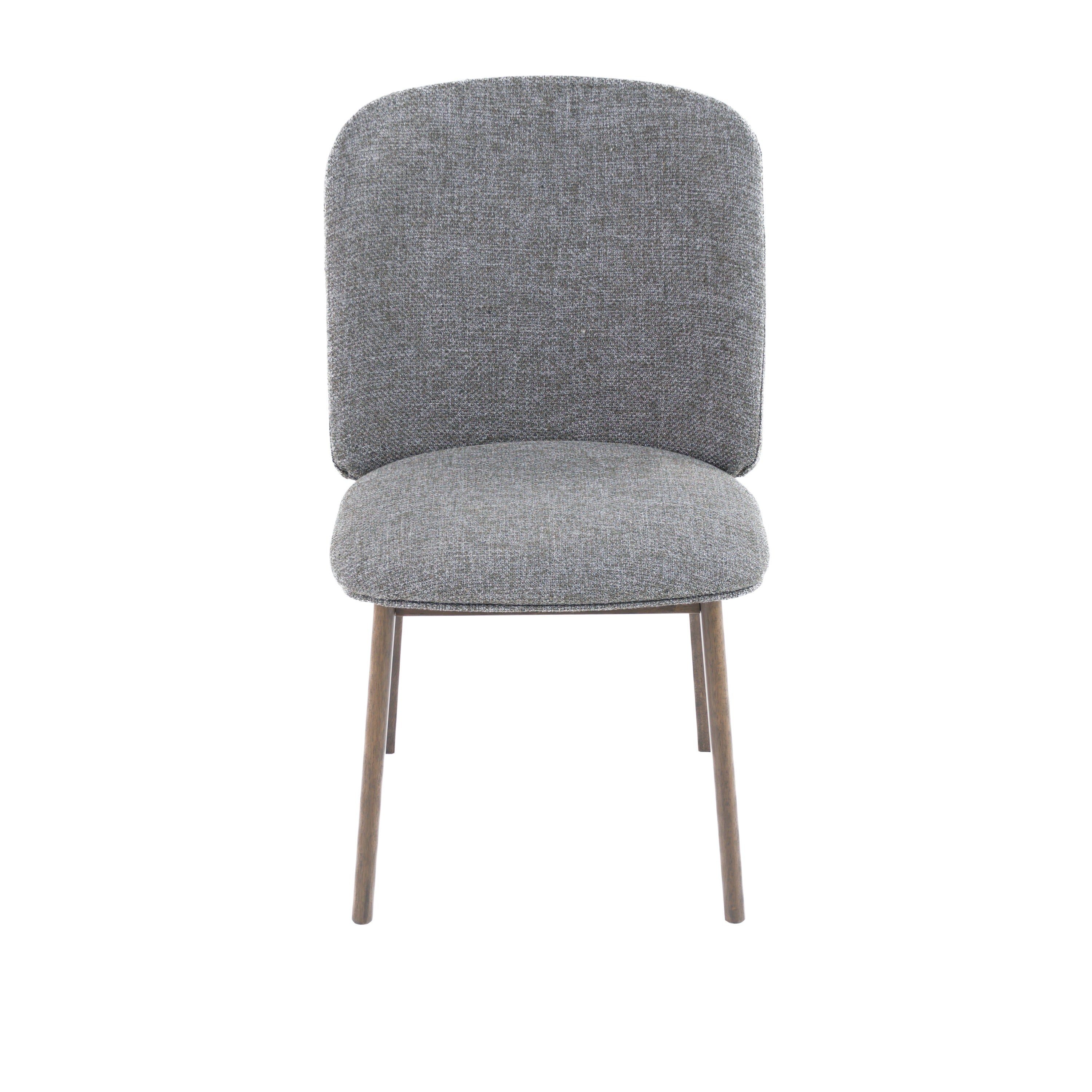 Costello - Mid-Century Modern Grey Fabric + Wenge Dining Chair (Set of 2) - image 4