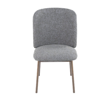 Costello - Mid-Century Modern Grey Fabric + Wenge Dining Chair (Set of 2) - image 4