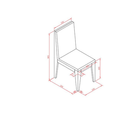 Aura Modern White Dining Chair - image 2