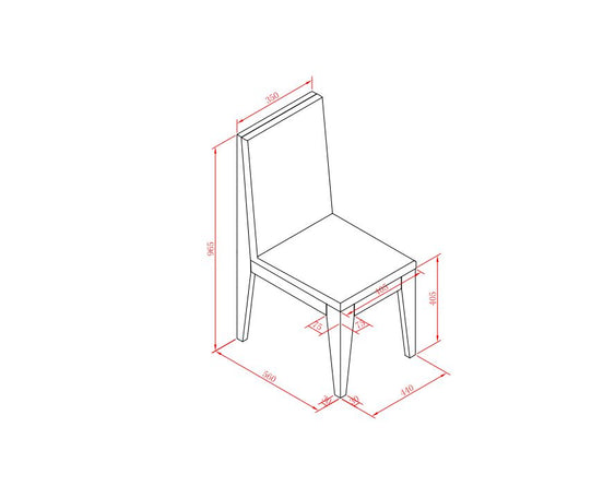 Aura Modern White Dining Chair - image 2