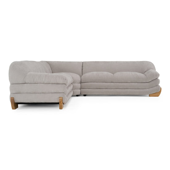 Crockett - Modern Light Grey Fabric Sectional Sofa - image 2