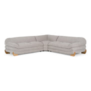 Crockett - Modern Light Grey Fabric Sectional Sofa