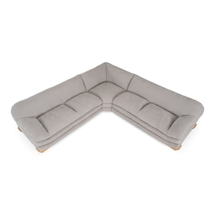Crockett - Modern Light Grey Fabric Sectional Sofa - image 3