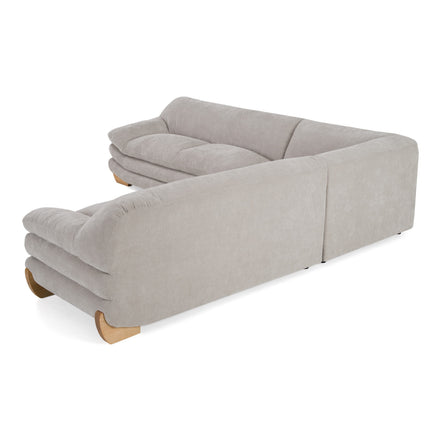 Crockett - Modern Light Grey Fabric Sectional Sofa - image 4