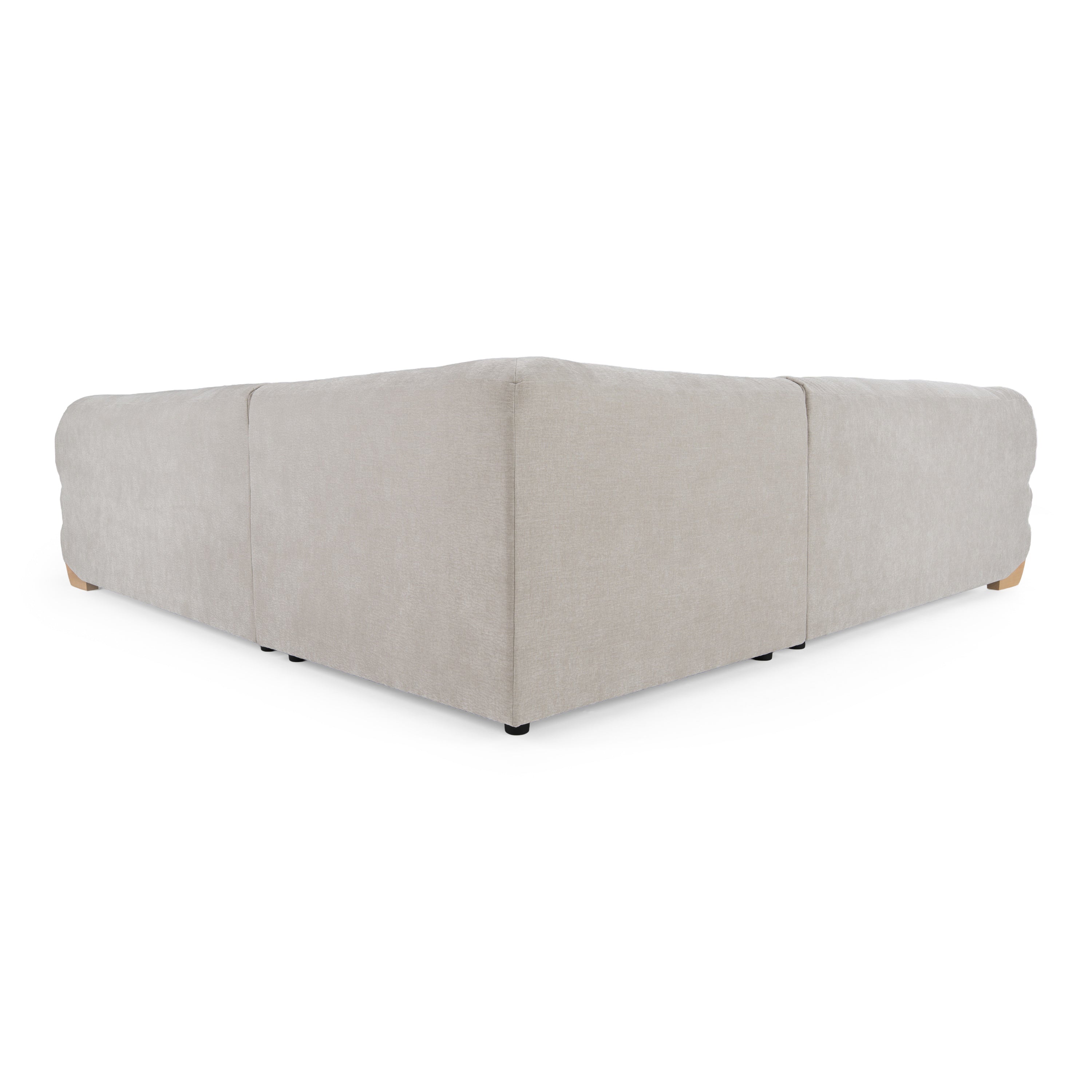 Crockett - Modern Light Grey Fabric Sectional Sofa - image 5