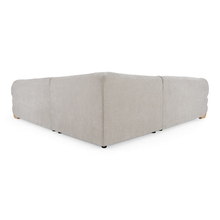 Crockett - Modern Light Grey Fabric Sectional Sofa - image 5