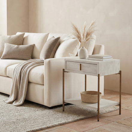 Yoru Side Table Oak White