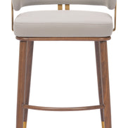 Brew Barstool Beige & Walnut