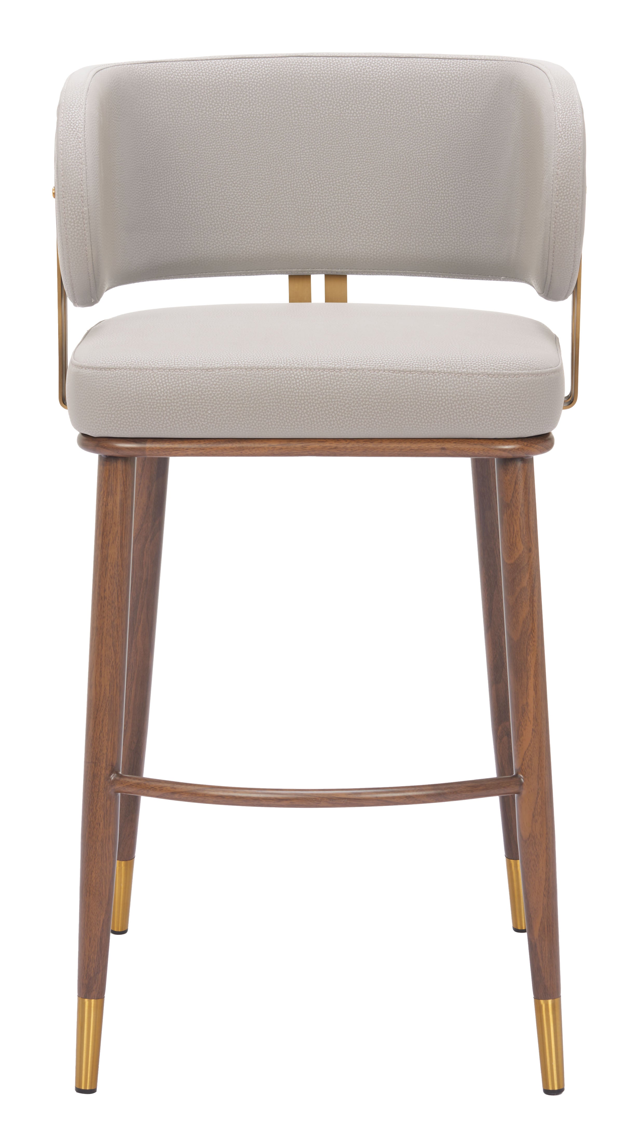 Brew Barstool Beige & Walnut