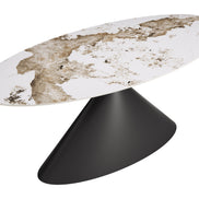 Armana Dining Table White & Brown