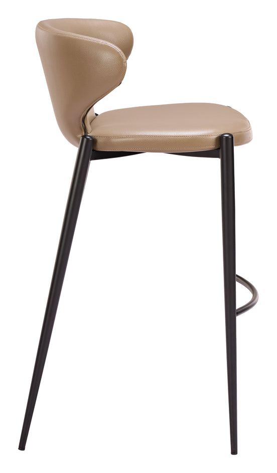 Lino Barstool (Set of 2) Taupe
