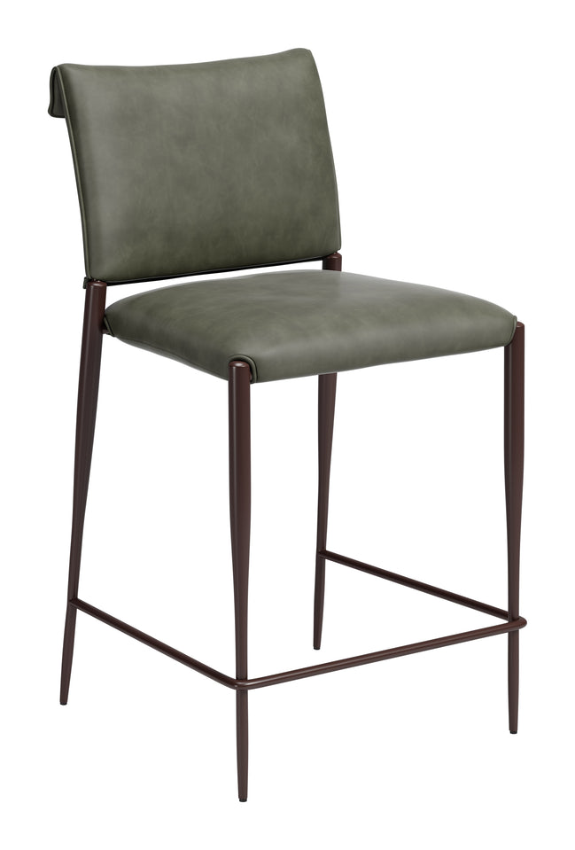 Freesia Counter Stool (Set of 2) Olive Green