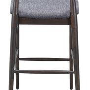 Tuzka Barstool (Set of 2) Gray & Espresso