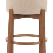 Nade Counter Stool (Set of 2) Beige & Walnut