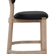 Rilou Counter Stool (Set of 2) Black & Natural