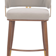 Brew Counter Stool Beige & Walnut