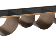 Reed Coffee Table Brass & Black