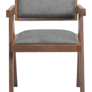 Delhi Dining Chair (Set of 2) Gray & Walnut