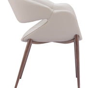 Limay Dining Chair (Set of 2) Beige & Walnut