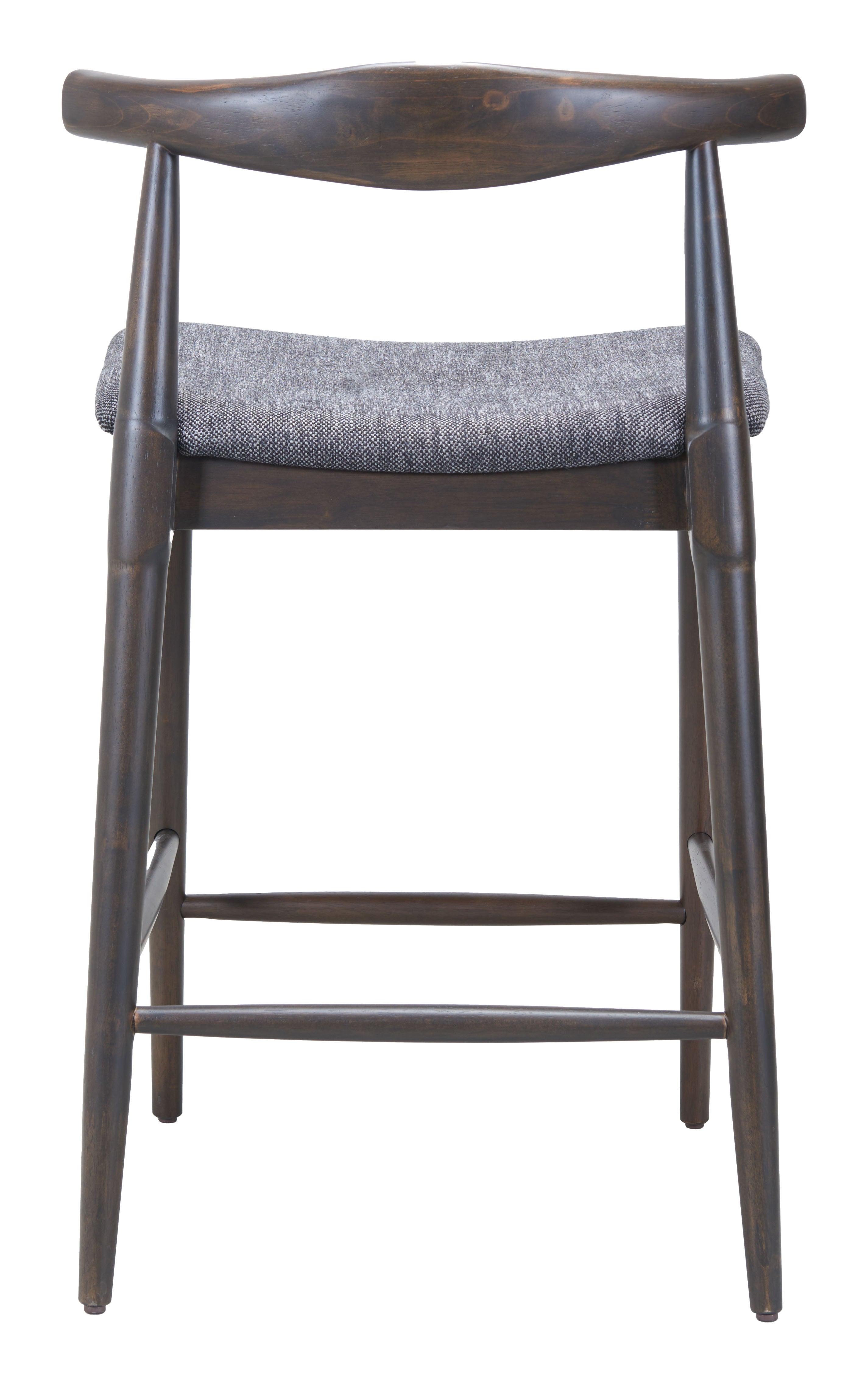 Tuzka Counter Stool (Set of 2) Gray & Espresso