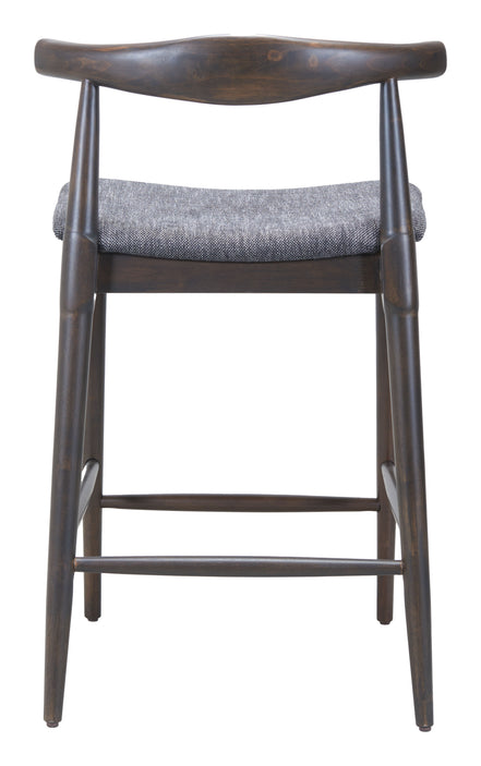 Tuzka Counter Stool (Set of 2) Gray & Espresso