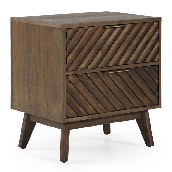 Daisy Mid-Century Dark Acacia Nightstand - image 2