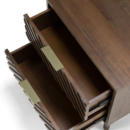 Daisy Mid-Century Dark Acacia Nightstand - image 5