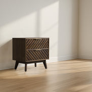 Daisy Mid-Century Dark Acacia Nightstand