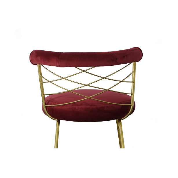 Dakin - Modern Glam Red & Gold Barstool - image 5