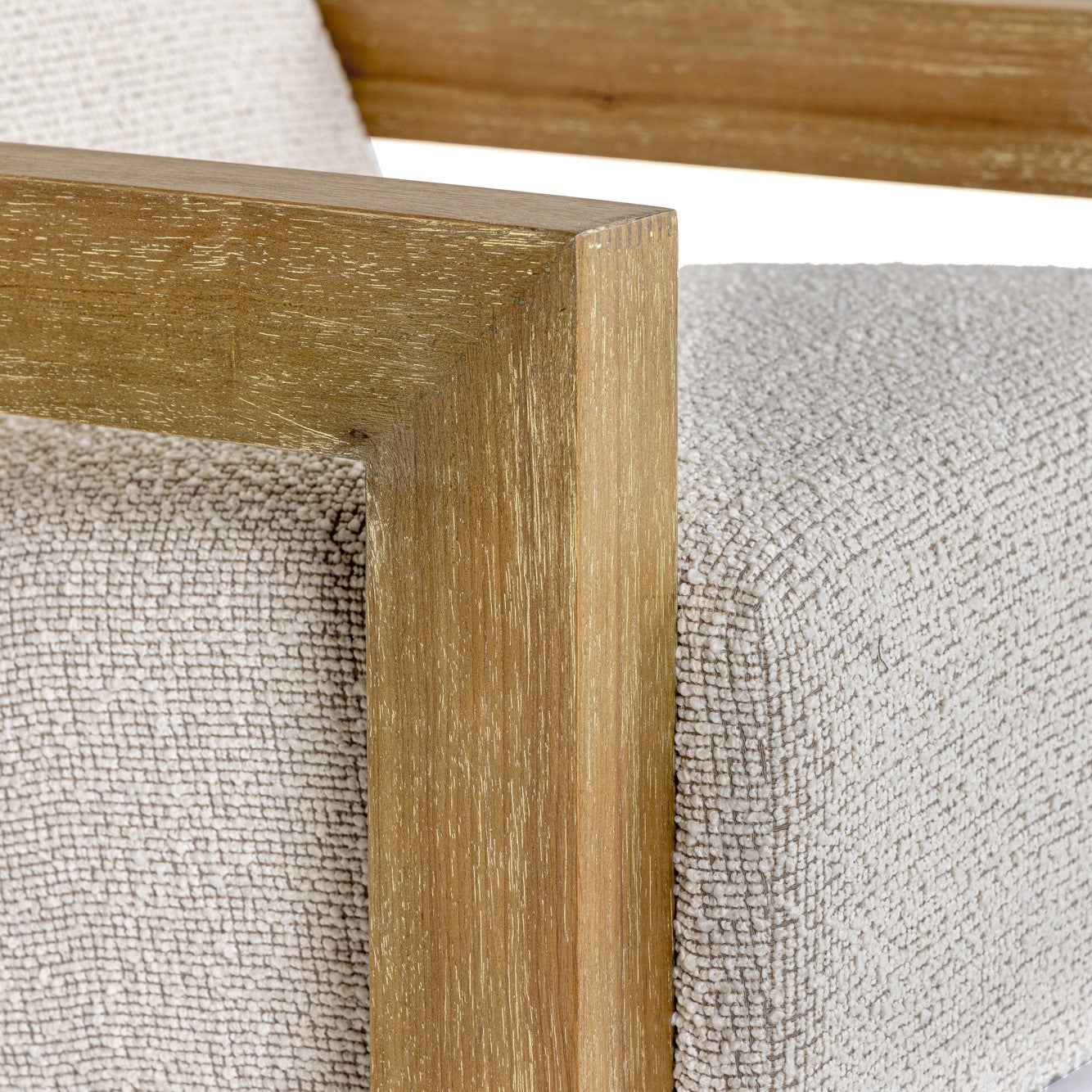 Dalhart - Modern Beige Fabric + Grey Wash Wood Accent Chair - image 3