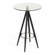 Dallas - Clear Glass and Black Metal Bar Table - image 5