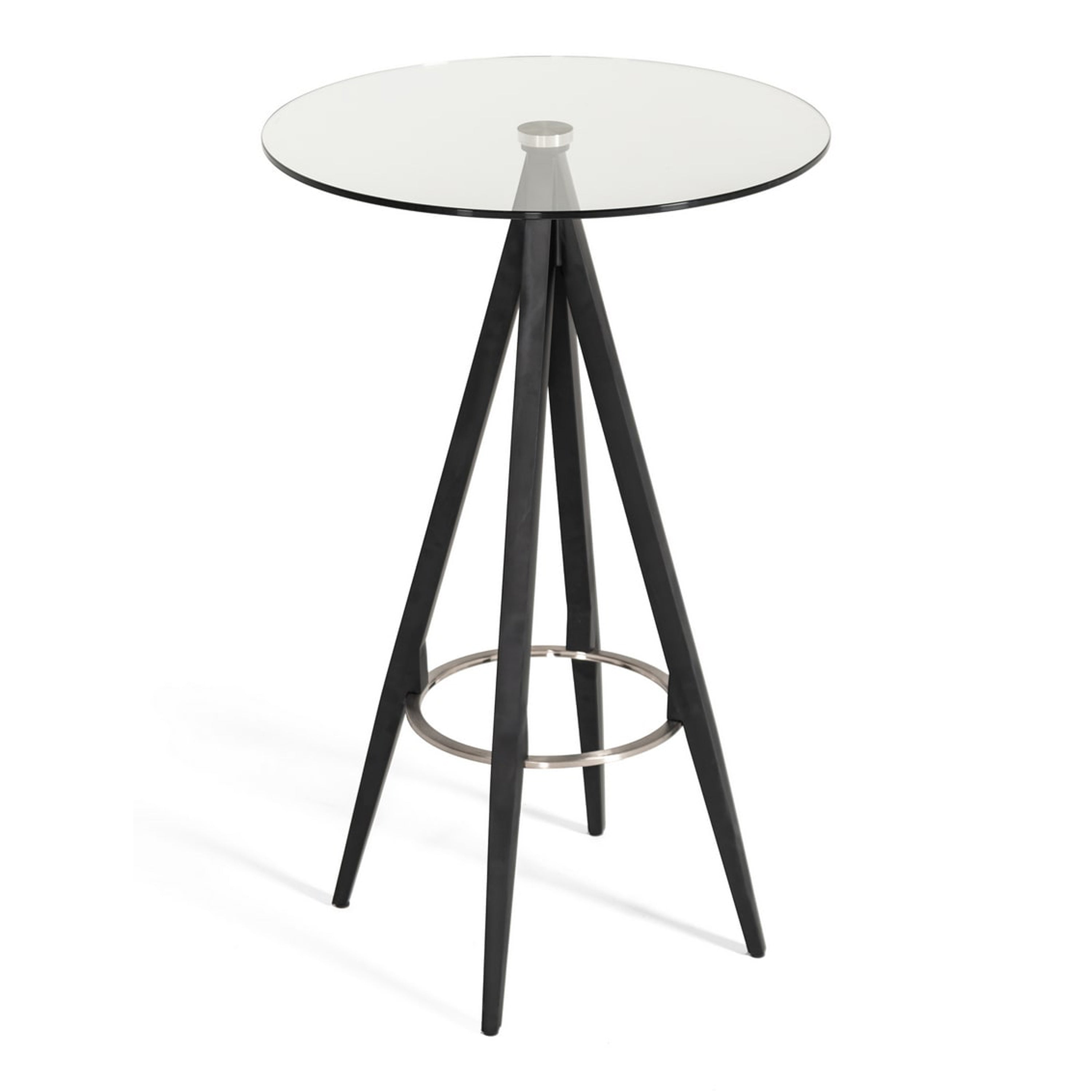 Dallas - Clear Glass and Black Metal Bar Table - image 5