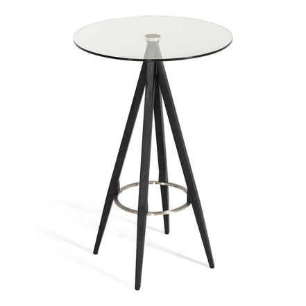 Dallas - Clear Glass and Black Metal Bar Table - image 5