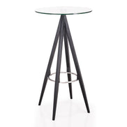 Dallas - Clear Glass and Black Metal Bar Table - image 4