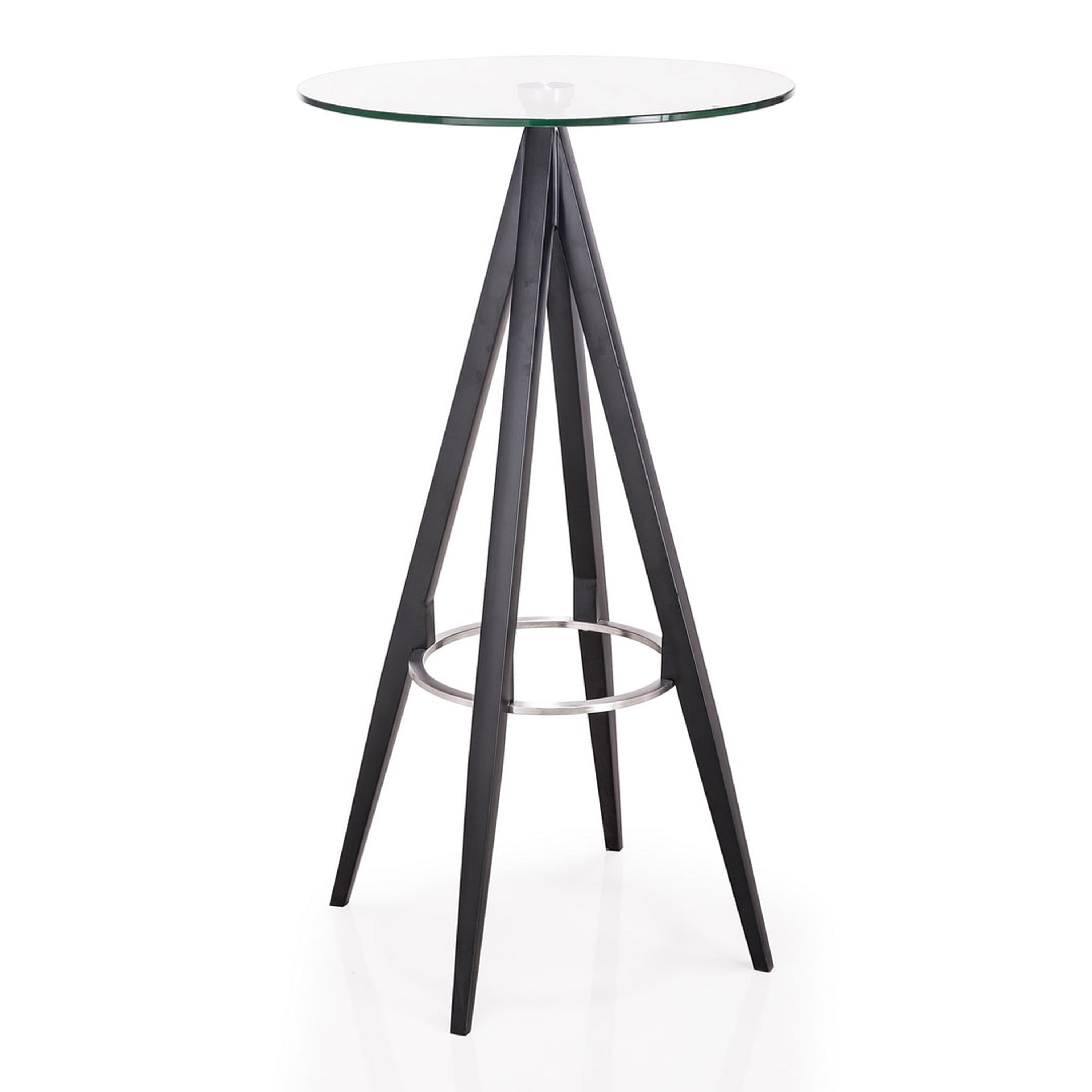 Dallas - Clear Glass and Black Metal Bar Table - image 4
