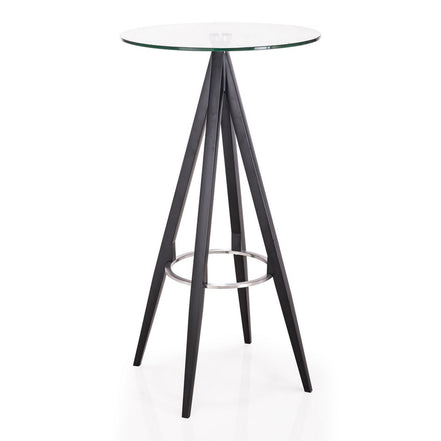 Dallas - Clear Glass and Black Metal Bar Table - image 4