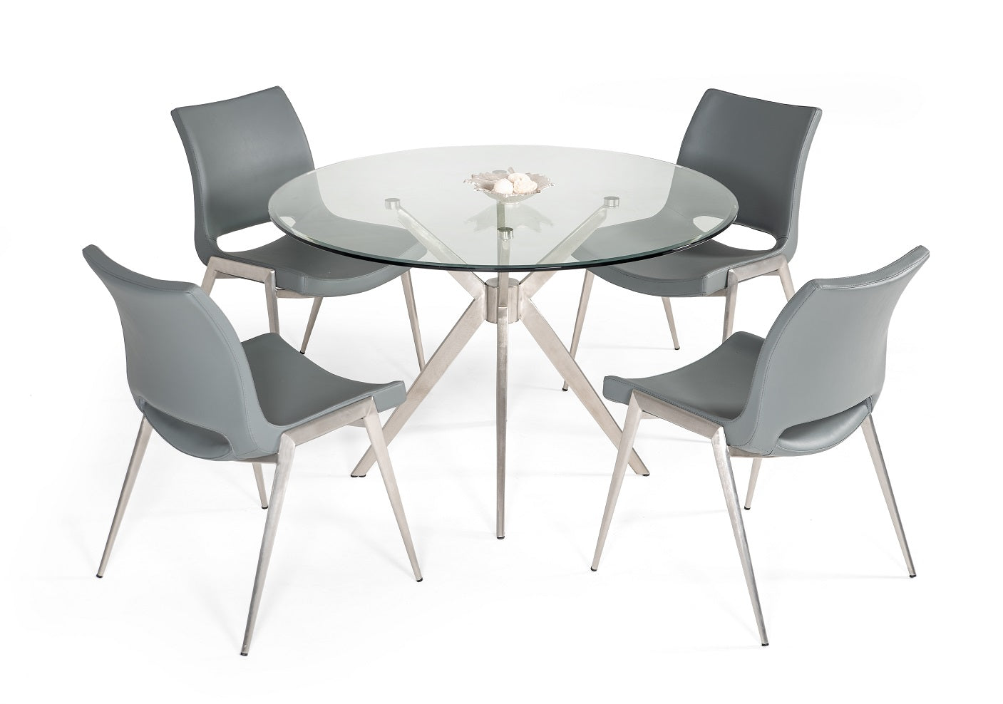 Dallas - Modern Brushed Stainless Steel Dining Table - image 3