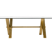 Dandy - Modern Golden & 15mm Glass Dining Table - image 3