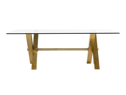 Dandy - Modern Golden & 15mm Glass Dining Table - image 3