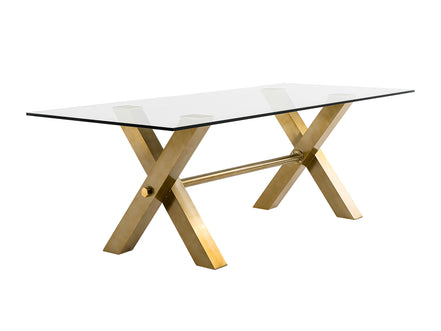 Dandy - Modern Golden & 15mm Glass Dining Table - image 4